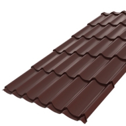 Металлочерепица Монтеррей 2,95х1,19 (ПЭ-8017-0,45 мм) шоколад