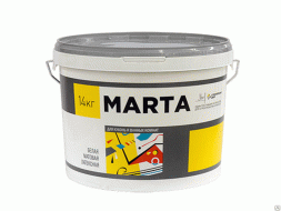 Краска Марта д/кухонь и ван.комнат белая, 14кг