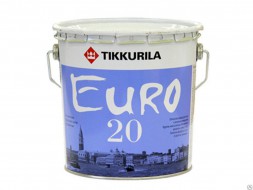 Краска Тиккурила Евро 20 латексная п/мат./база А/, 0,9л