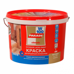 Краска Parade W100 латексная,/База А/, 9л