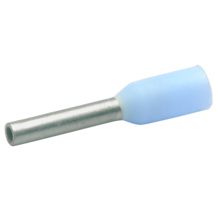 Наконечник втулочный изолир. 2,5мм2, длина втулки 8мм (цв. ряд 1, цвет голубой)