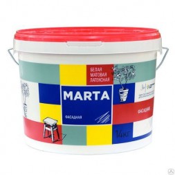 Краска Марта д/гостиных и спален белая, 14кг